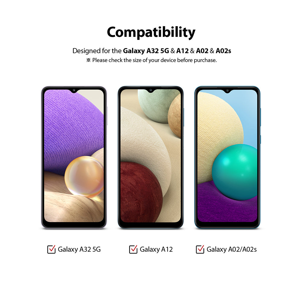 ringke invisible defender tempered glass screen protector for Galaxy A32 5G / galaxy A12 / galaxy A02.
