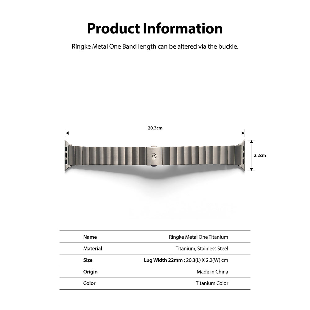 Apple Watch 49mm / 45mm / 44mm / 42mm | Metal One Band Titanium-Product Information