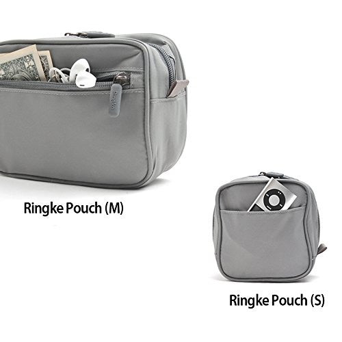 ringke pouch travel organizer bag multi function travel portable pouch mesh transparent vinyl window zippered top divided pockets tidy electric gadgets accessories cosmetic bag