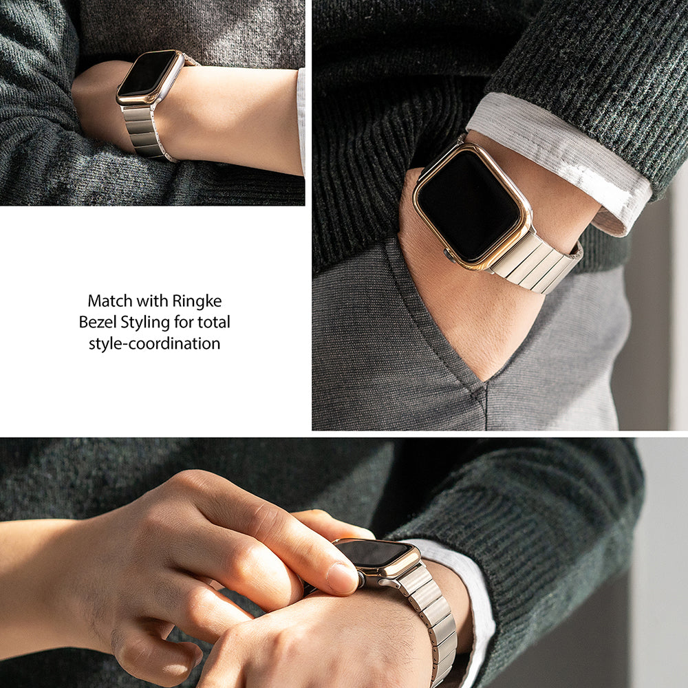 Apple Watch 49mm / 45mm / 44mm / 42mm | Metal One Band Titanium-Lifestyle