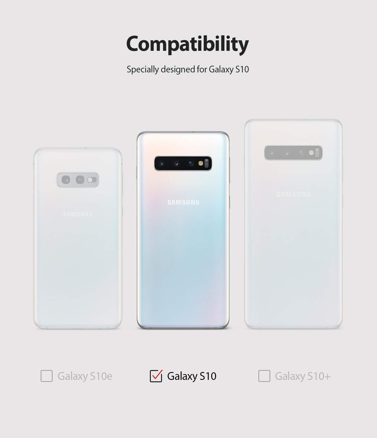 galaxy s10, case, clear, fusion case, compatibility