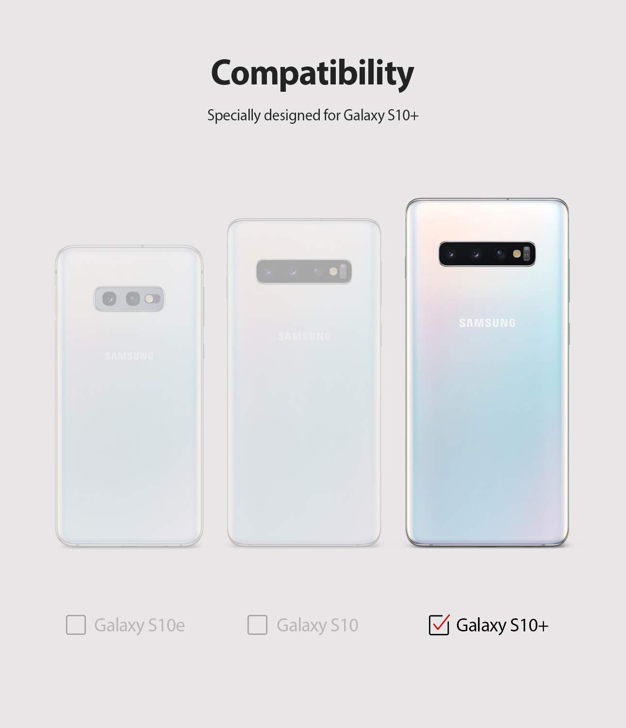 only fits galaxy s10 plus