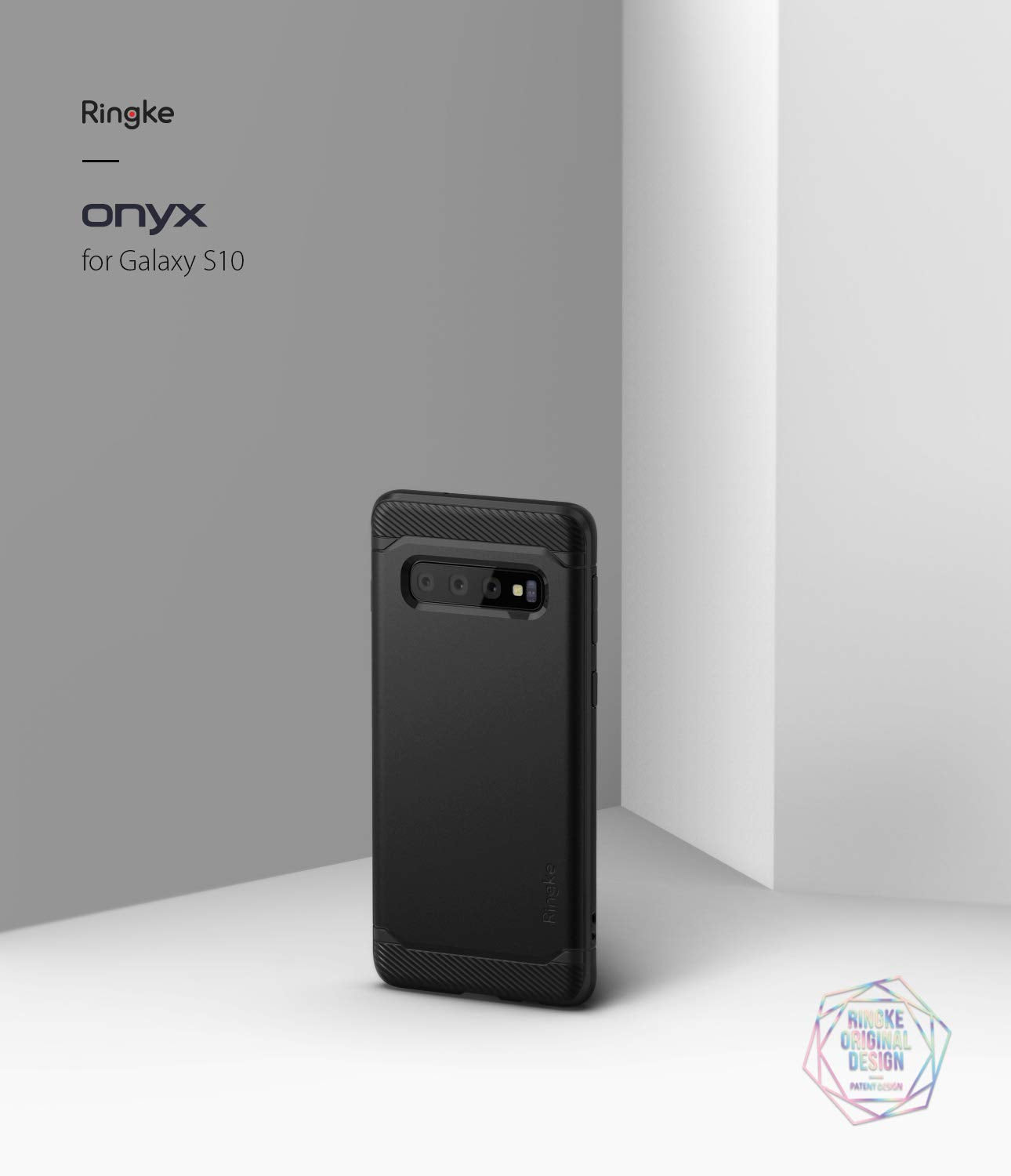 galaxy s10 case, ringke, onyx case, black