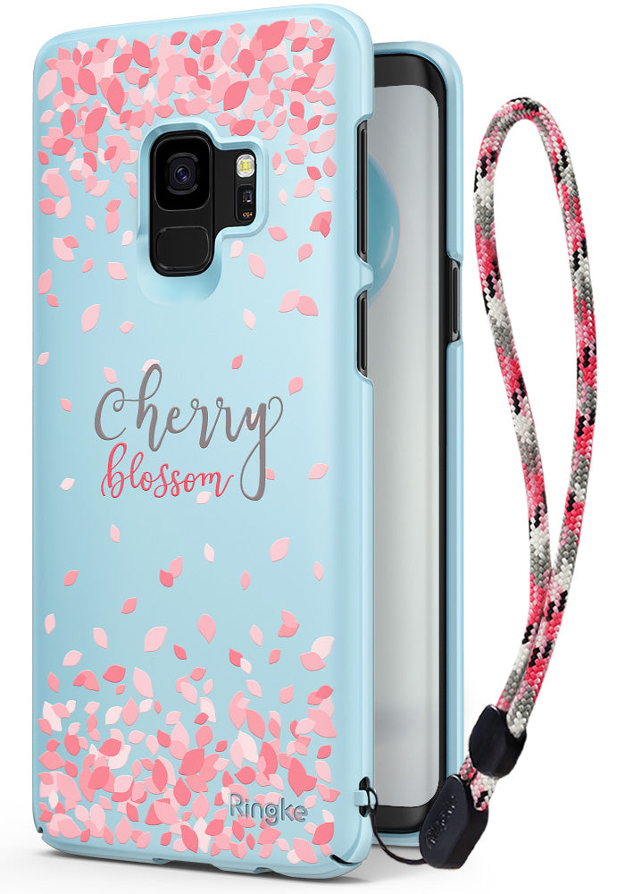 Galaxy S9 Case | Slim (Cherry Blossom) - Sky Blue