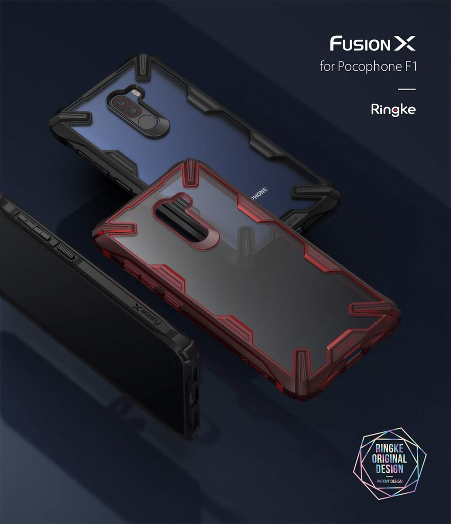 xiaomi pocophone f1 fusion-x case ruby red
