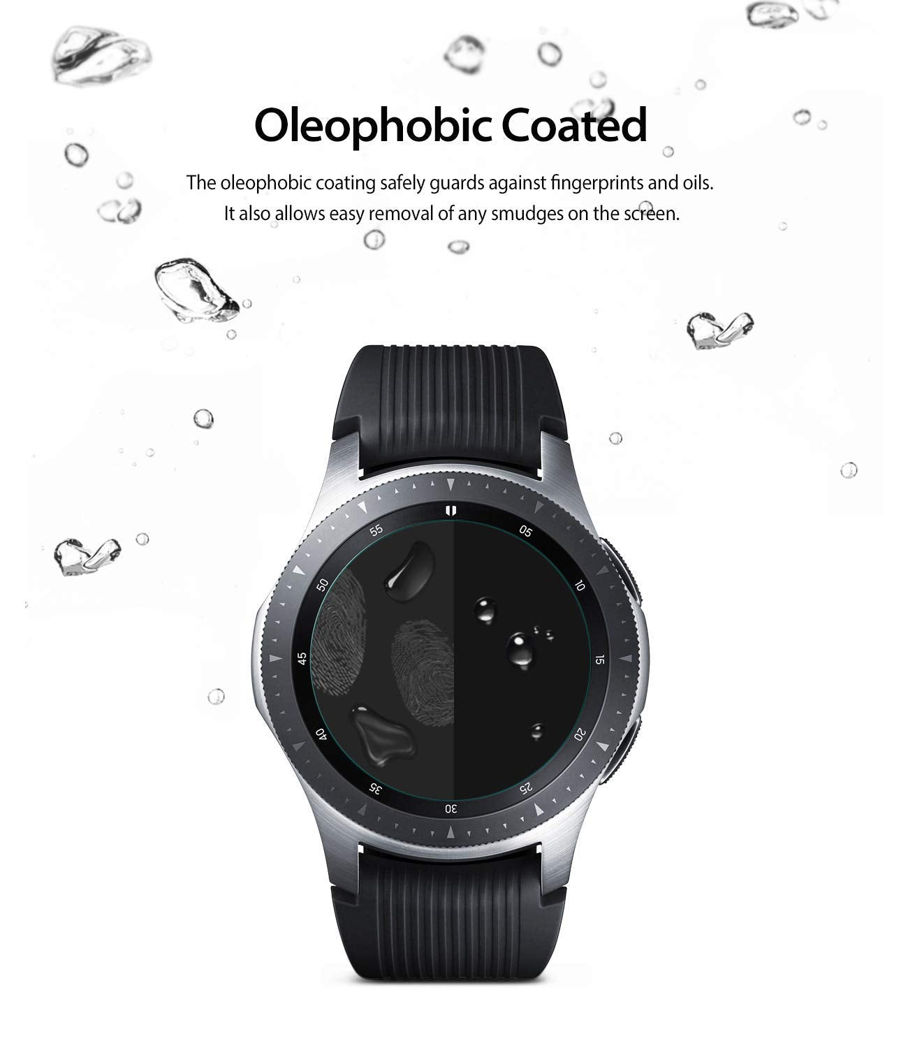 samsung galaxy watch mm gear s3 invisible defender glass oleo phobic coated