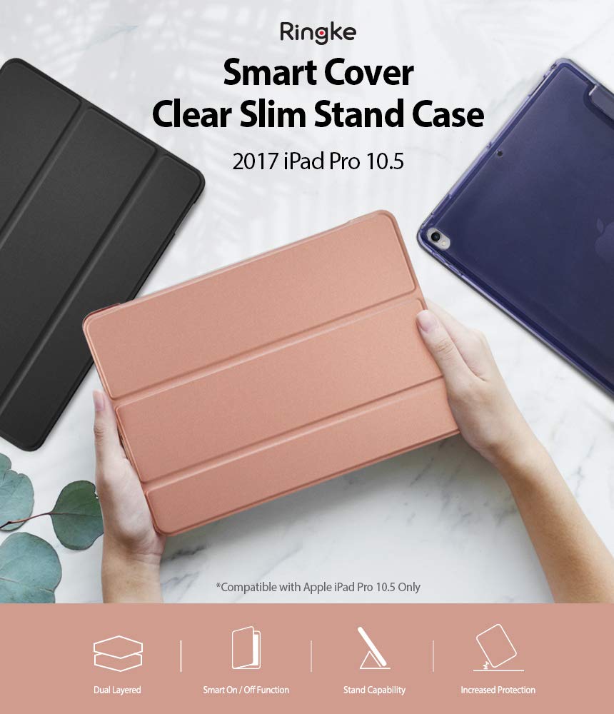 ringke smart cover clear slim case stand case for ipad 2017 10.5"