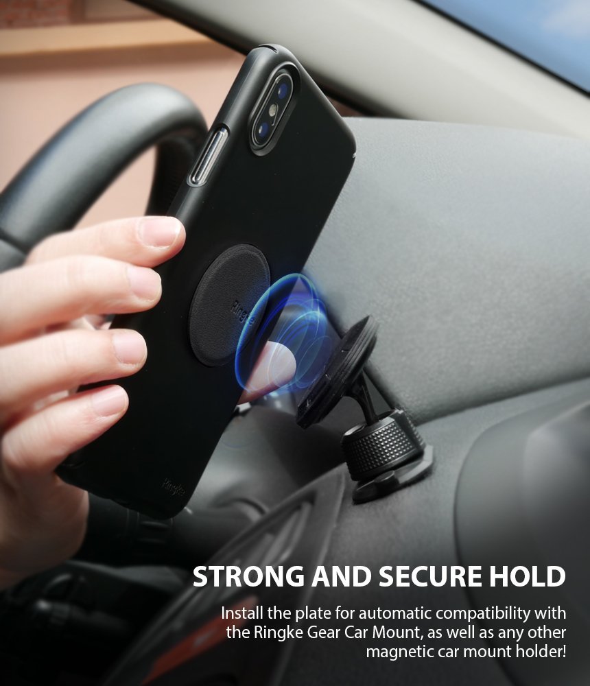 ringke magnetic mount metal plate provide strong and secure hold when used with any kind of magnetic car mount or holder