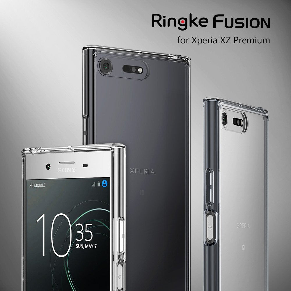 sony xperia xz premium case ringke fusion case crystal clear pc back tpu bumper case