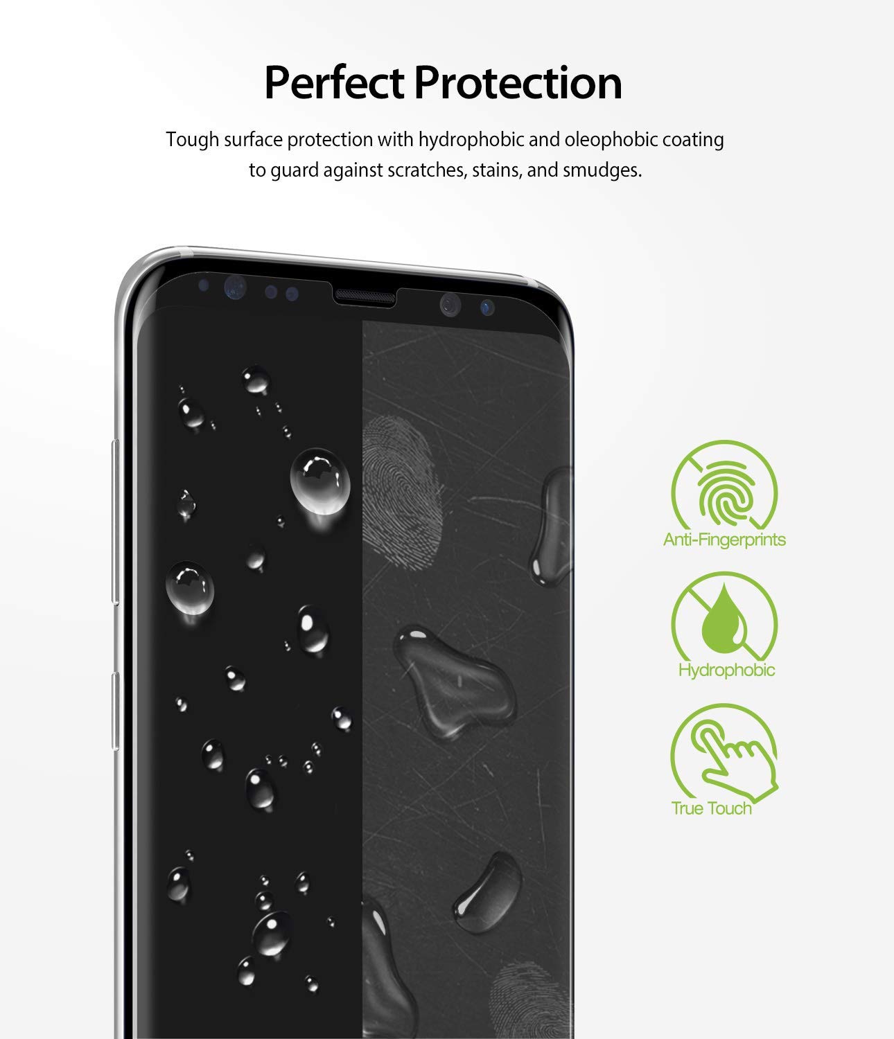 galaxy s8 plus dual easy full cover screen protector 2 pack