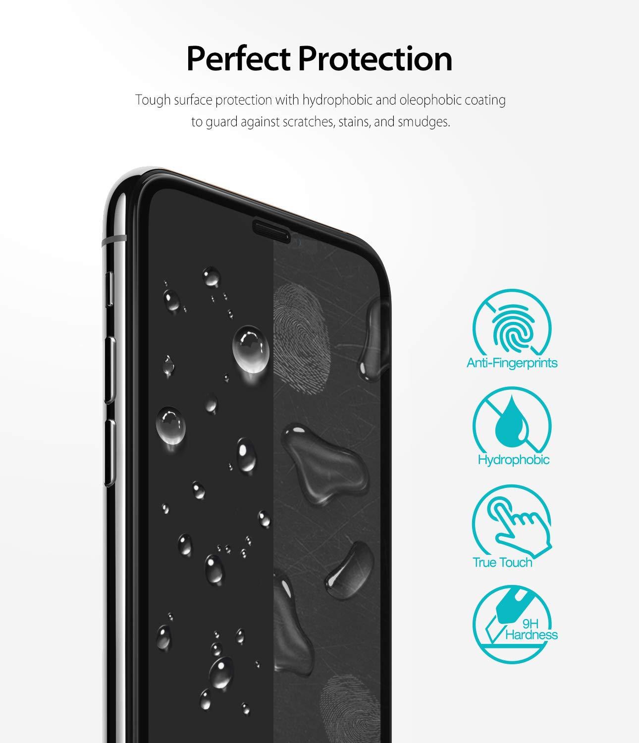 iphone xs invisible defender full coverage tempered glass 1 pack