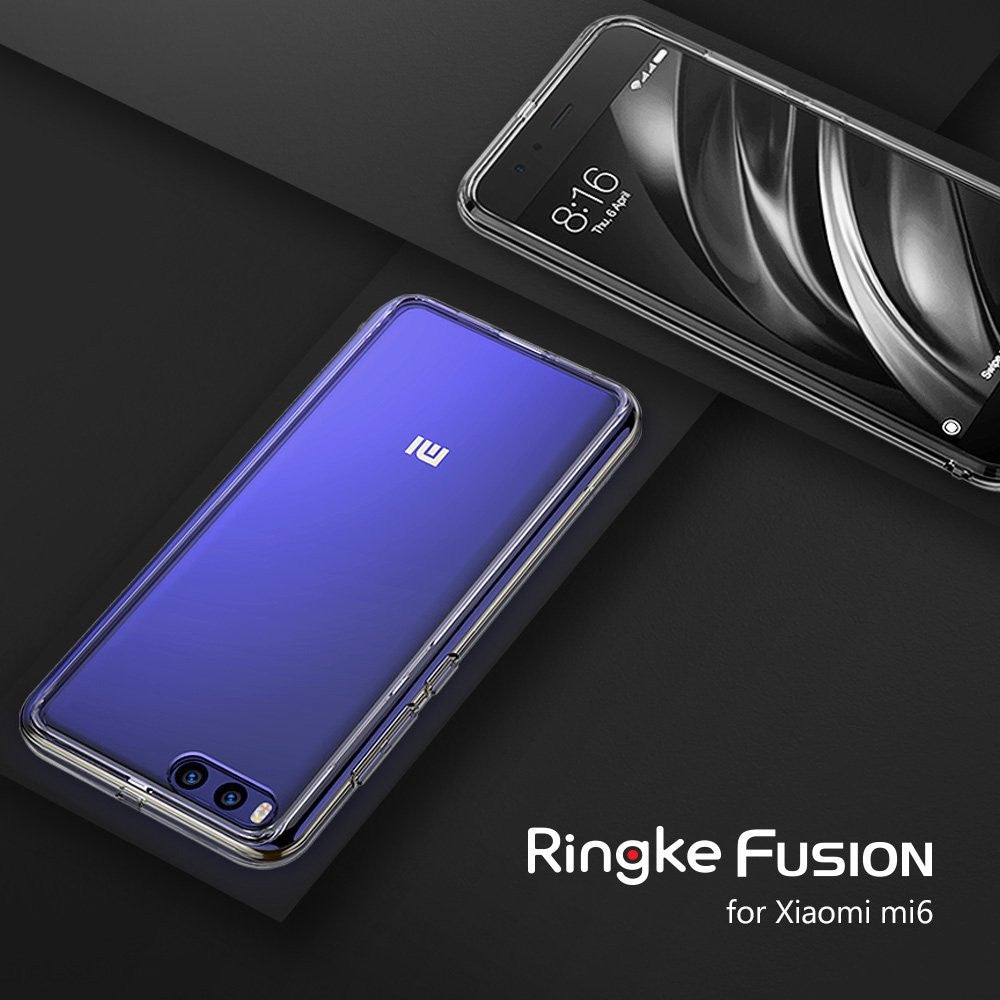 xiaomi mi6 case ringke fusion case crystal clear pc back tpu bumper case