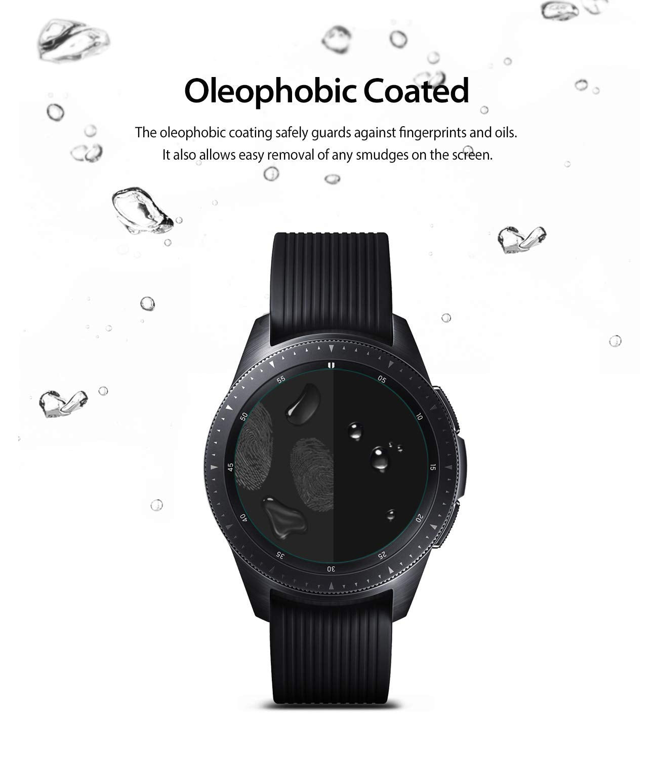 Ringke Invisible Defender Glass Screen Protector for Galaxy Watch 42mm