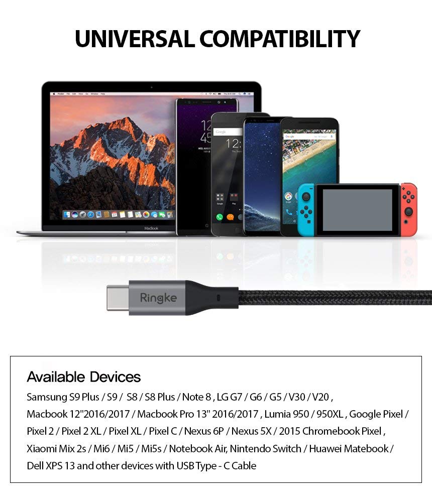 ringke usb type c to c cable ft