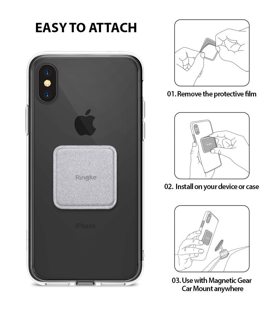 ringke magnetic mount metal plate easy to attach installation guide