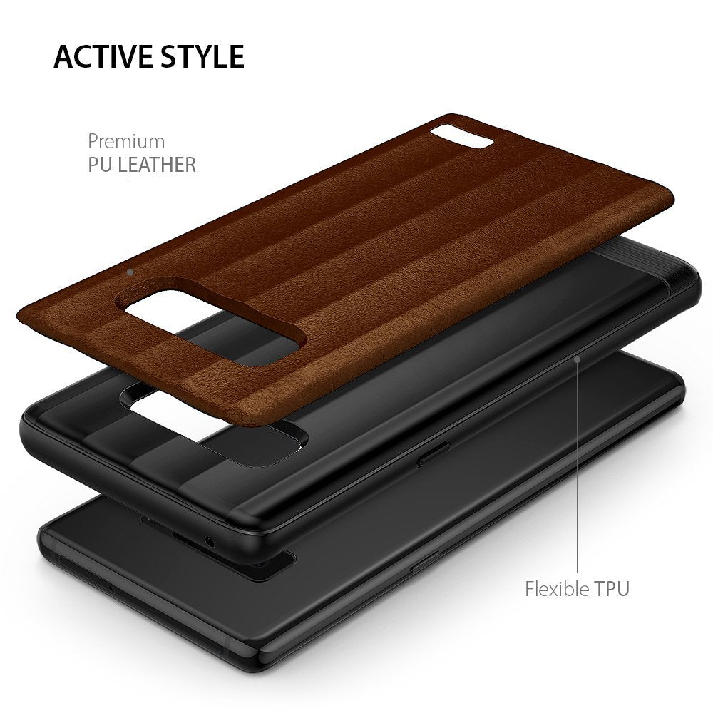 active style with premium PU leather and flexible TPU bumper