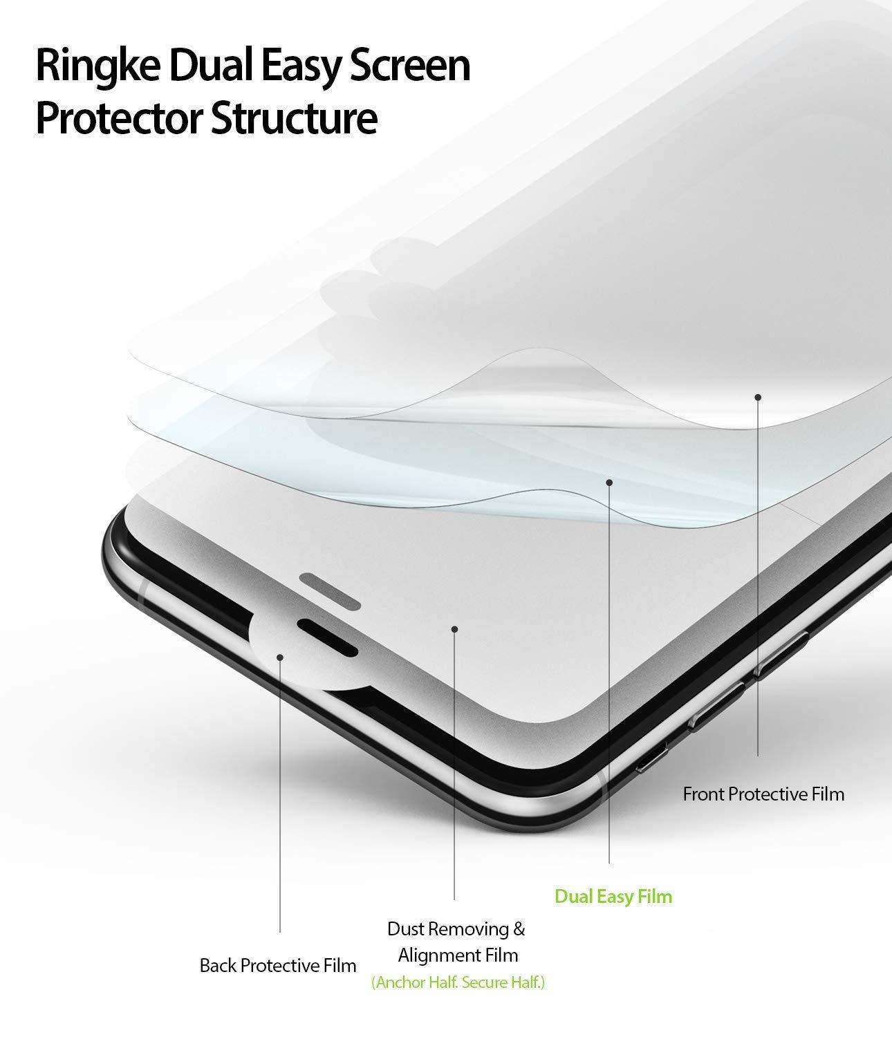ringke dual easy film for iphone xs screen protector layer