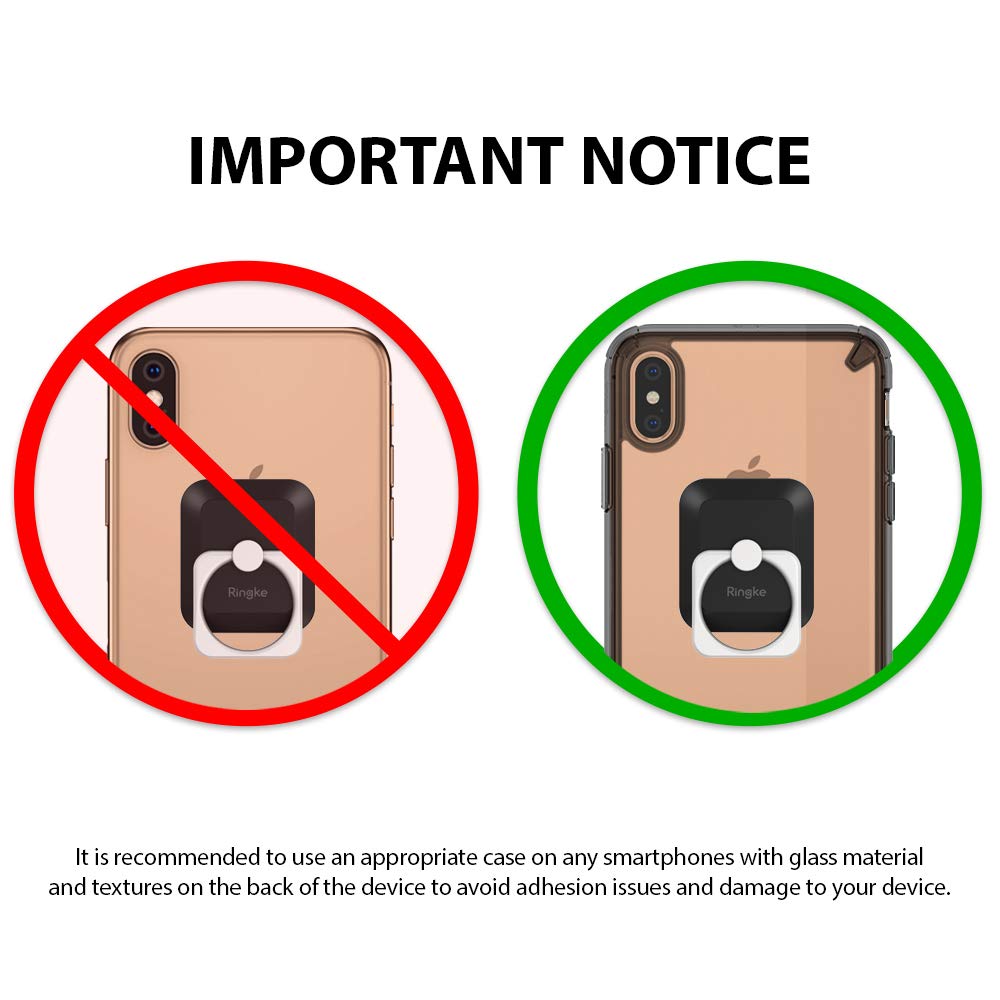 not recommended to use on a glassback of a smartphone, use it with a phone case