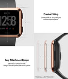 Ringke Bezel Styling Designed for Fitbit Versa Case Cover, Rose Gold - FW-V-02, exact fit