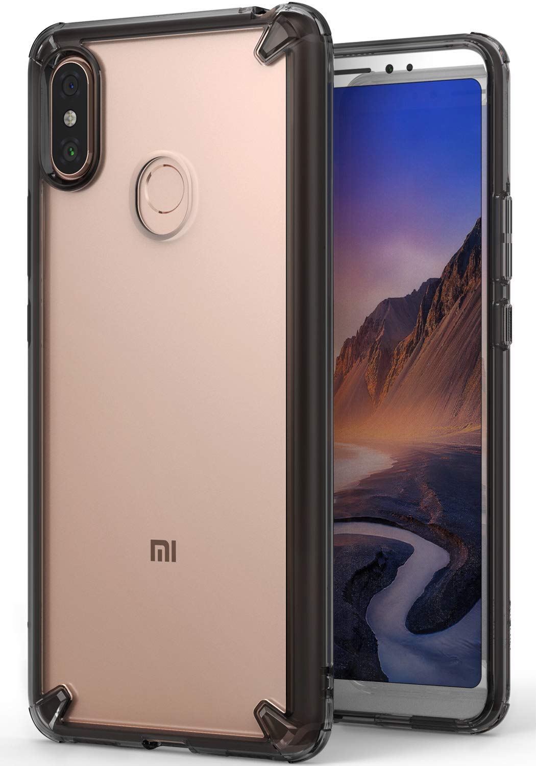 xiaomi mi max 3 fusion case smoke black