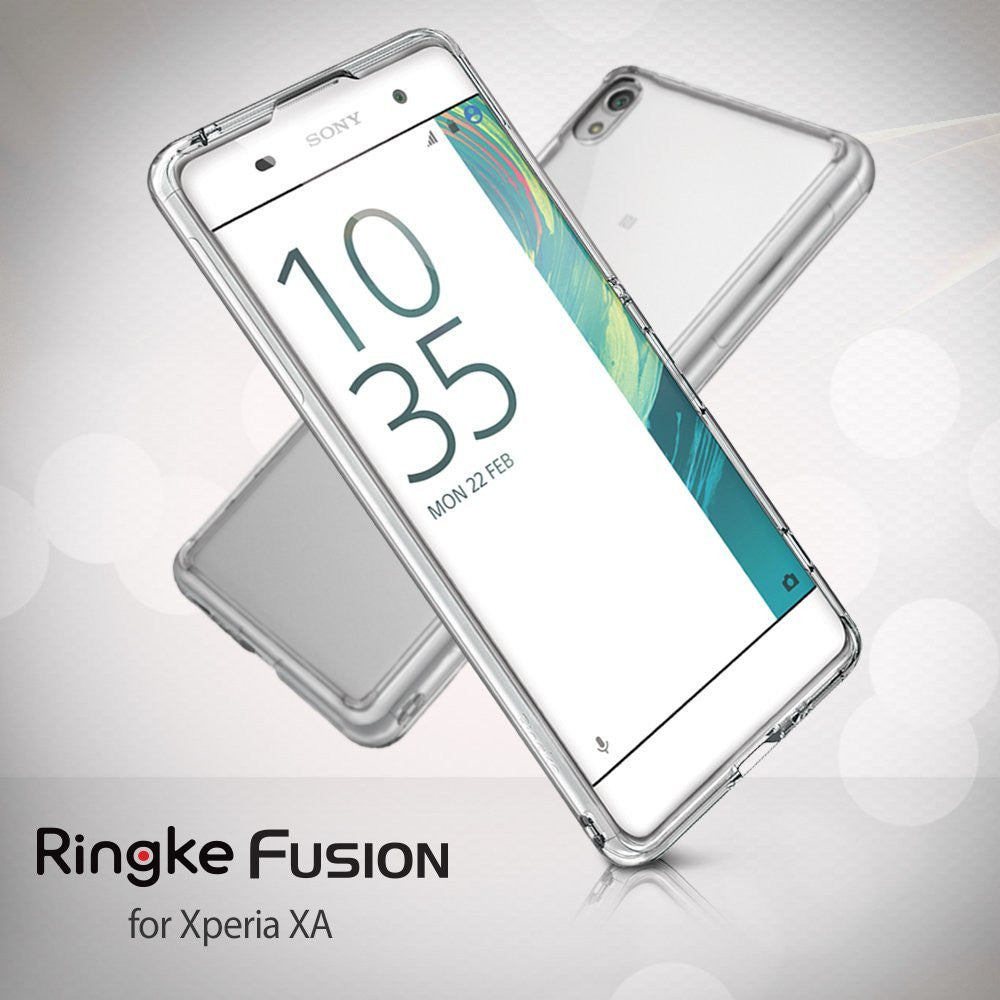 xperia xa case, ringke fusion case crystal clear pc back tpu bumper case
