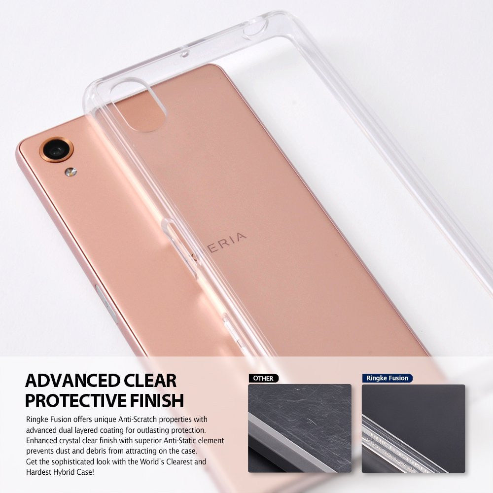 xperia x case, ringke fusion case crystal clear pc back tpu bumper case