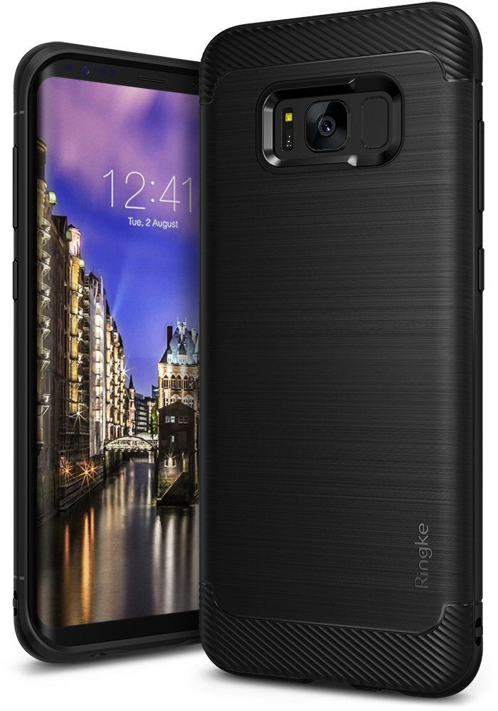 samsung galaxy s8 case ringke onyx case crystal clear pc back tpu bumper case black