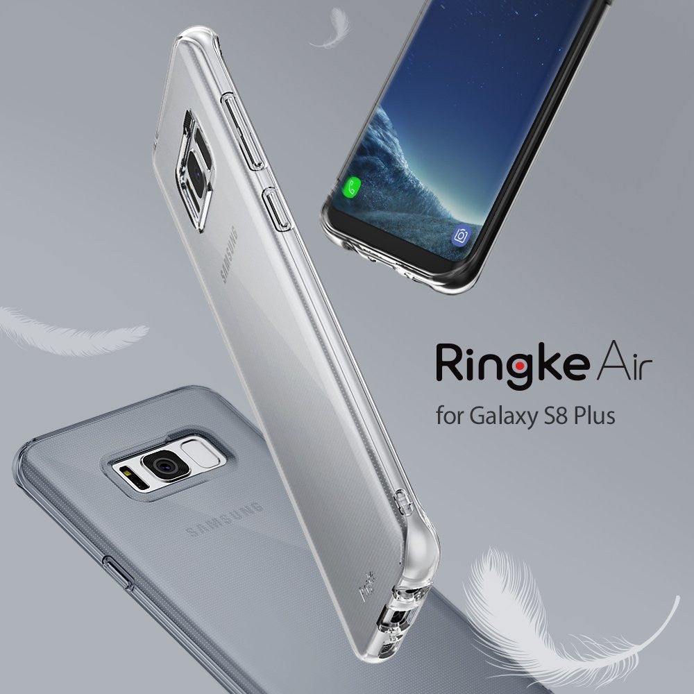 samsung galaxy s8 plus case ringke air case extreme lightweight thin transparent soft flexible tpu case