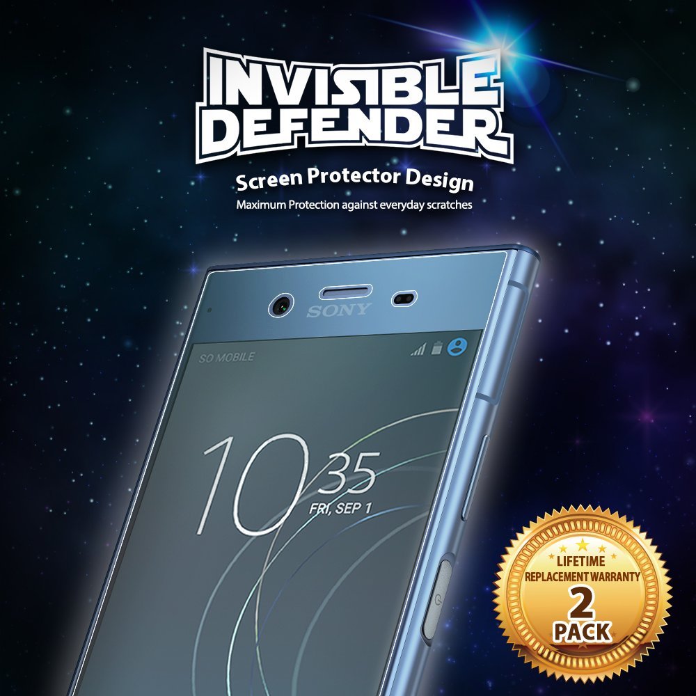sony xperia xz1 ringke full coverage 2 pack screen protector