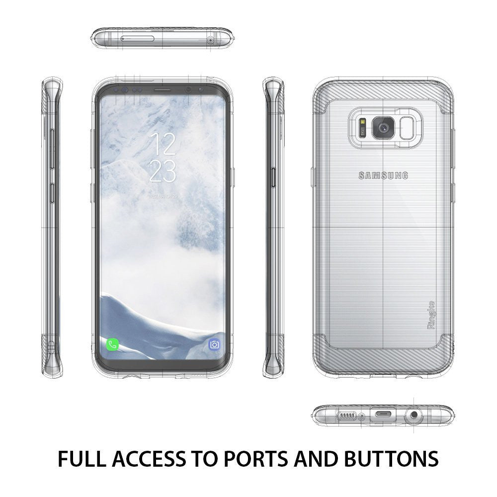 samsung galaxy s8 case ringke onyx case crystal clear pc back tpu bumper case