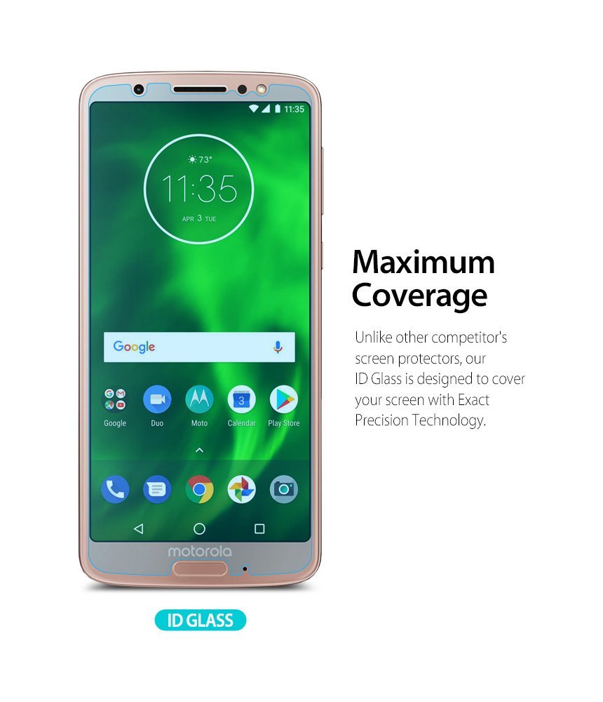 moto g6 invisible defender tempered glass screen protector