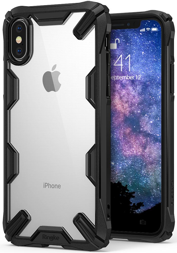 ringke fusion-x for iphone x case cover main black