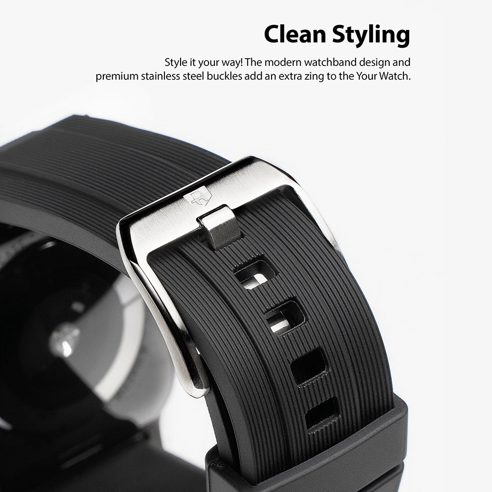 clean styling - premium stainless steel buckles add an extra zing to watch