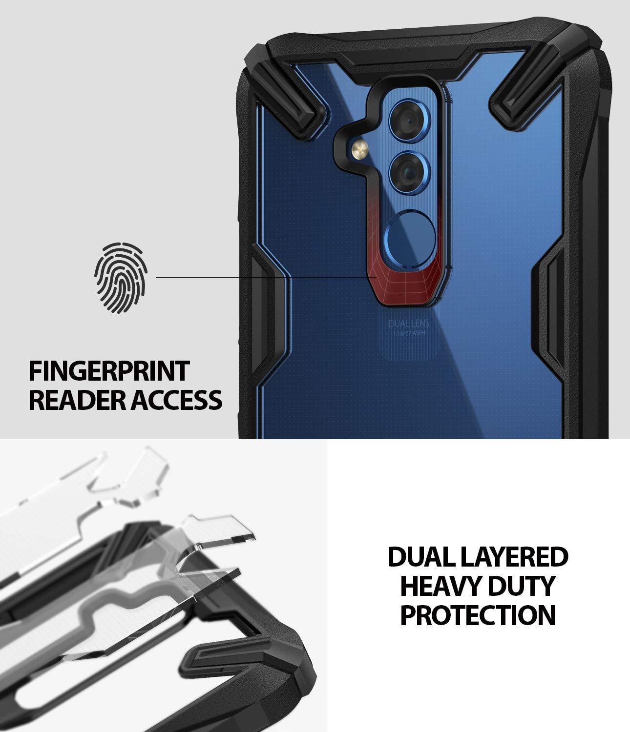 easy fingerprint reader access with dual layered heavy duty protection
