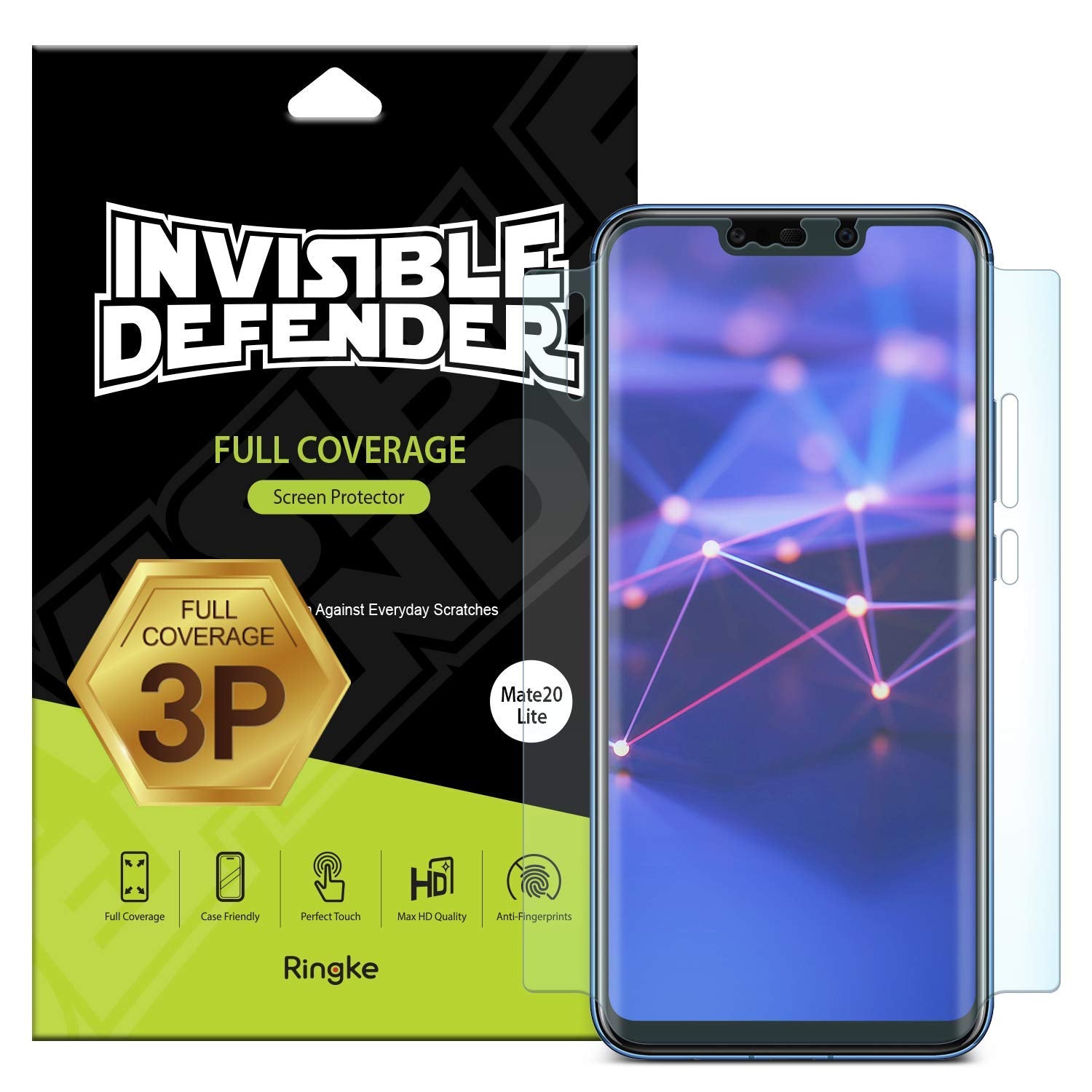 huawei mate 20 lite invisible defender full coverage 3 pack