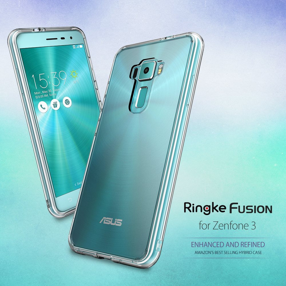 zenfone 3 case, ringke fusioncrystal clear pc back tpu bumper case