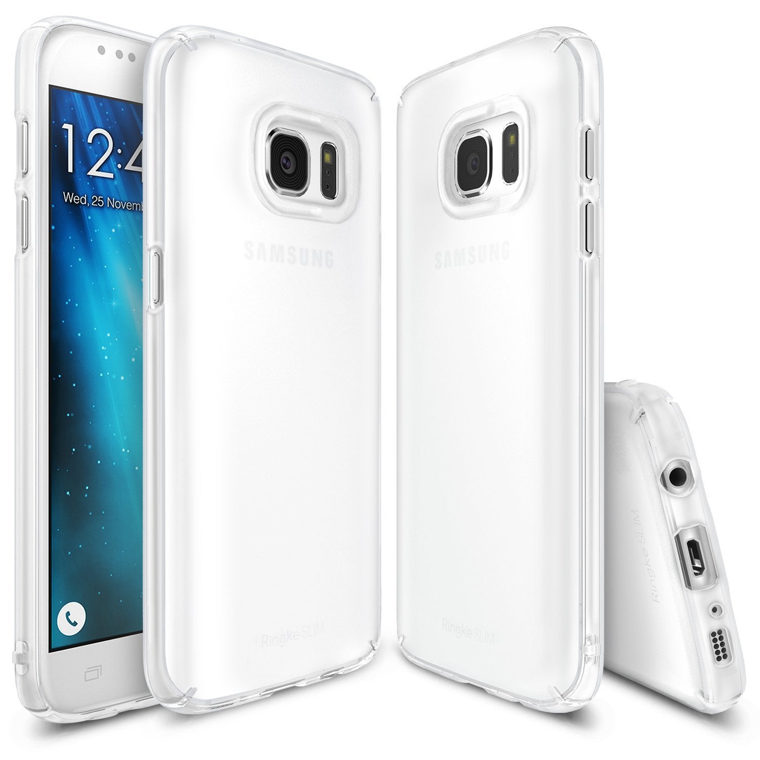 ringke slim premium pc hard cover case for galaxy s7 frost white