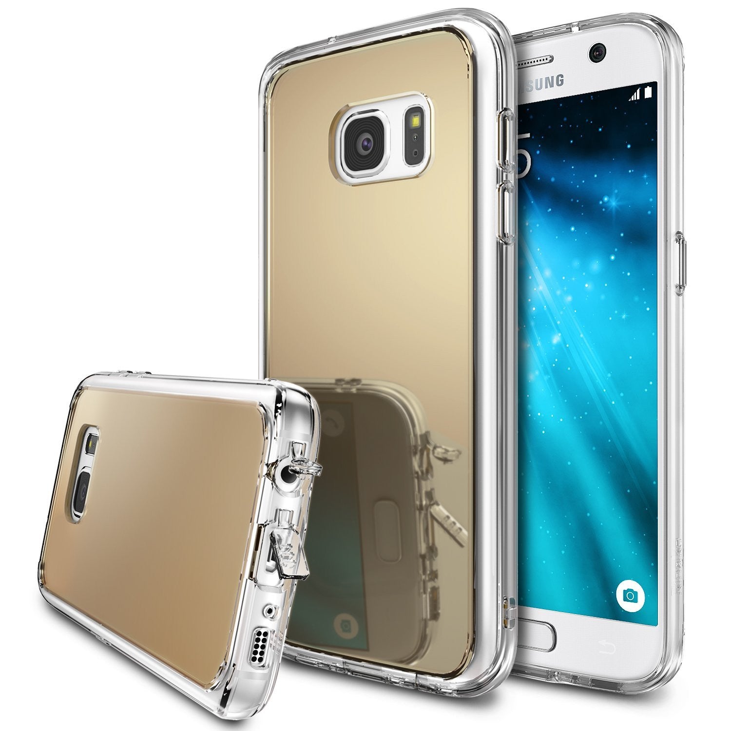 ringke mirror back cover case for galaxy s7 royal gold