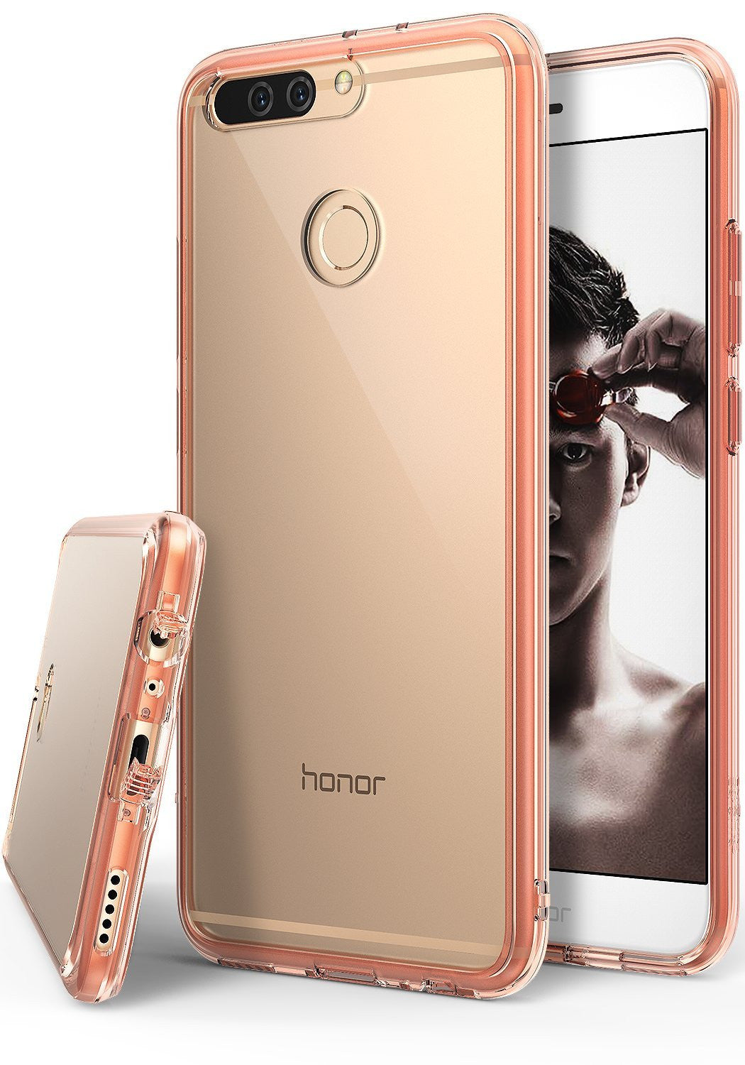 huawei honor 8 pro honor v9 case ringke fusion case crystal clear pc back tpu bumper case rose gold crystal