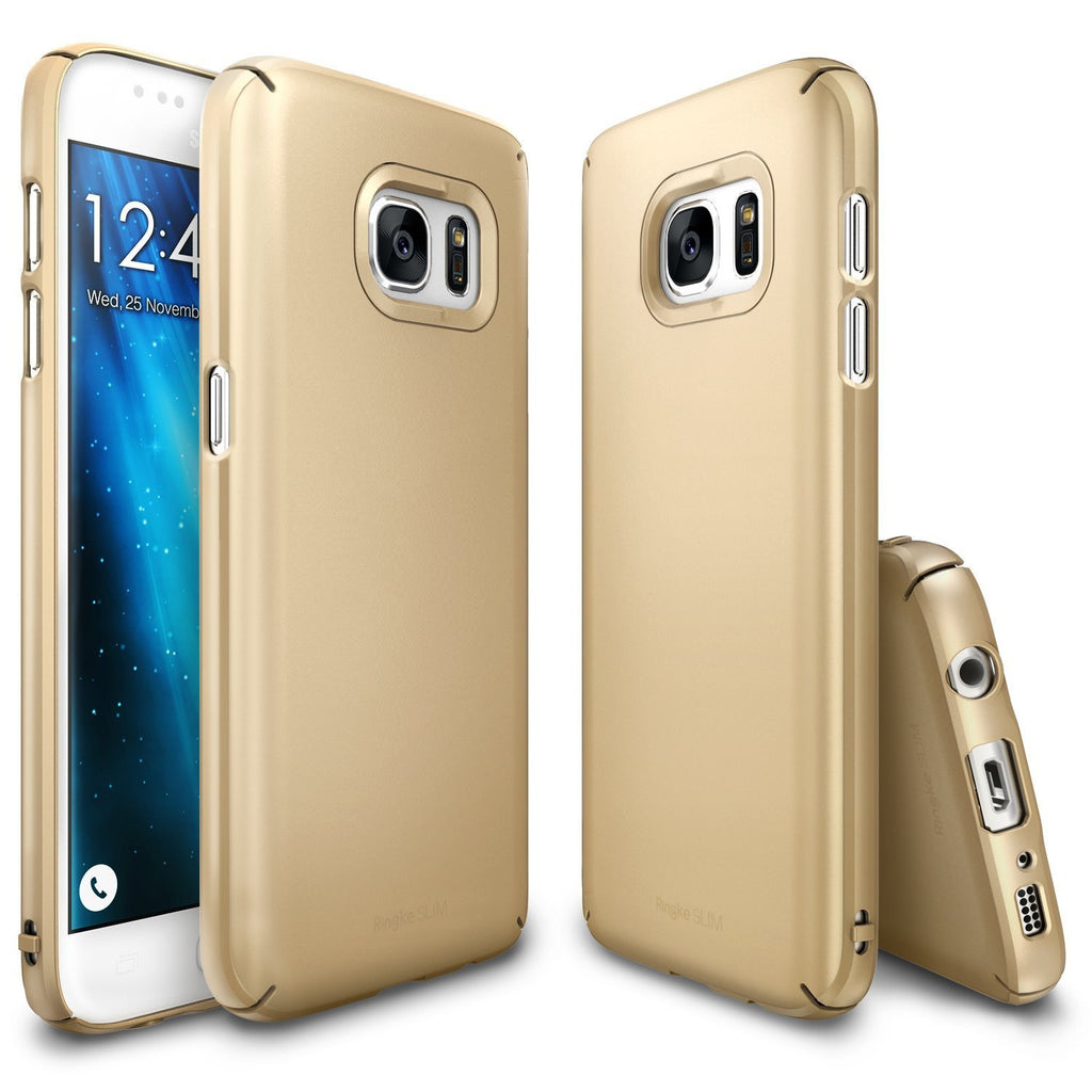 ringke slim premium pc hard cover case for galaxy s7 royal gold