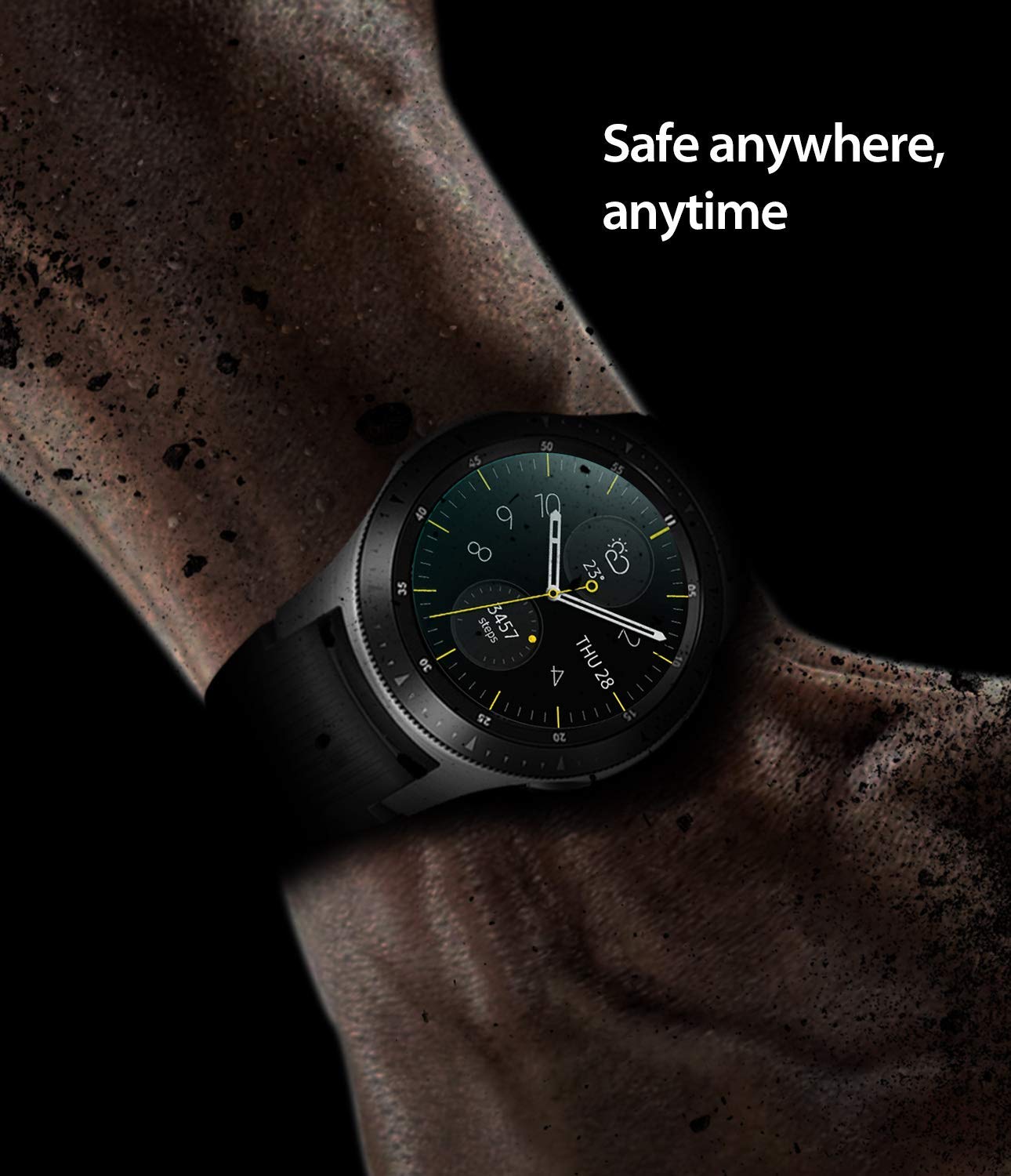 samsung galaxy watch mm invisible defender glass scratch resistant