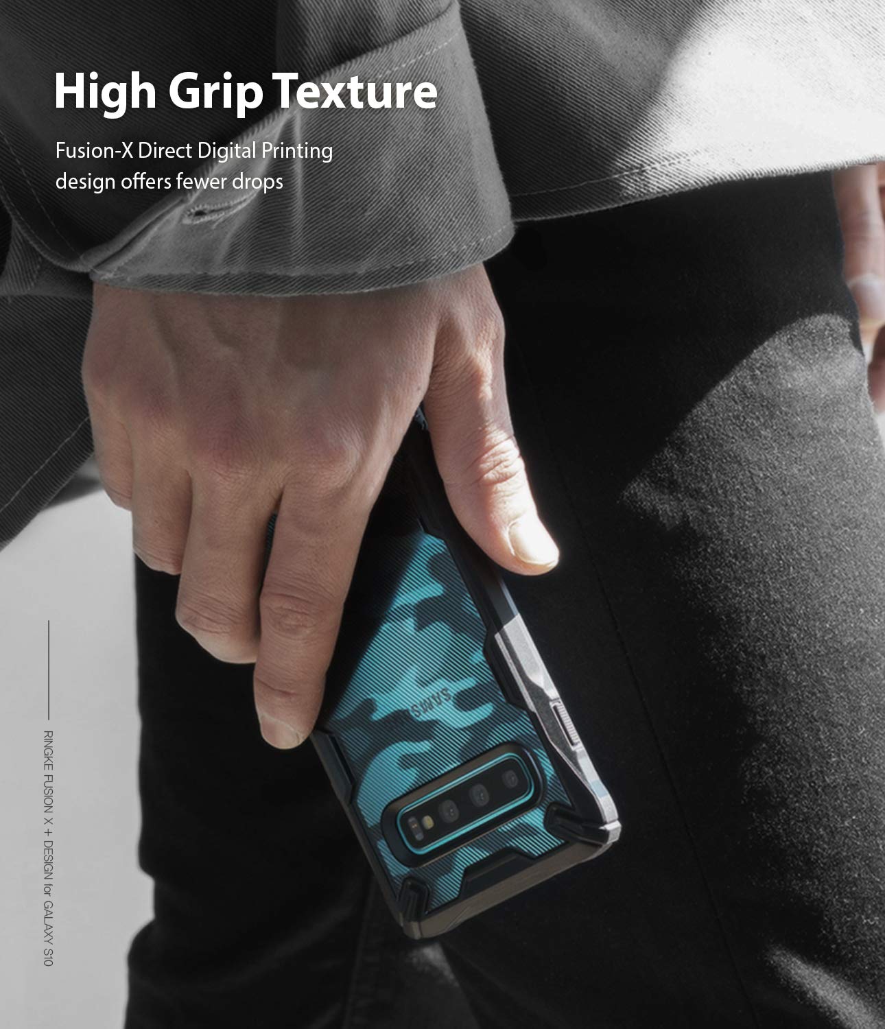 high grip texture ergonomic grip