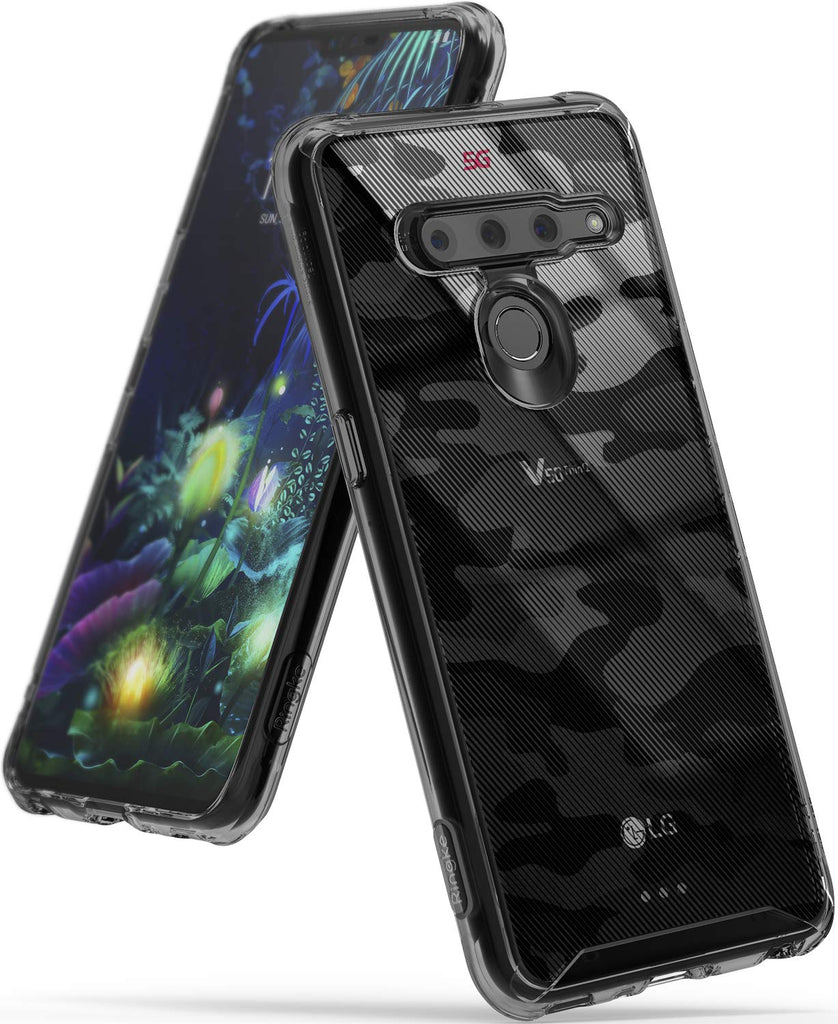 Ringke Fusion Design DDP Compatible with LG V50 ThinQ 5G Case - camo black