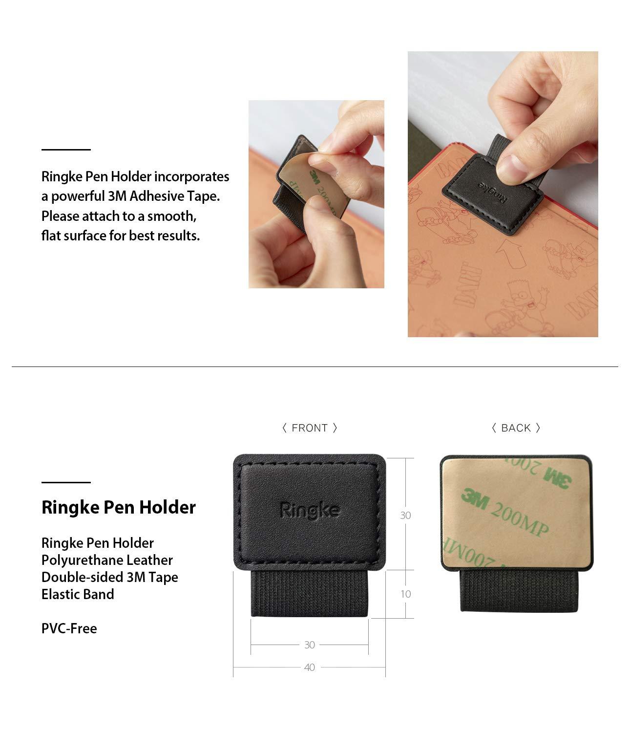 ringke pen holder 3 pack black 3M adhesive sticker