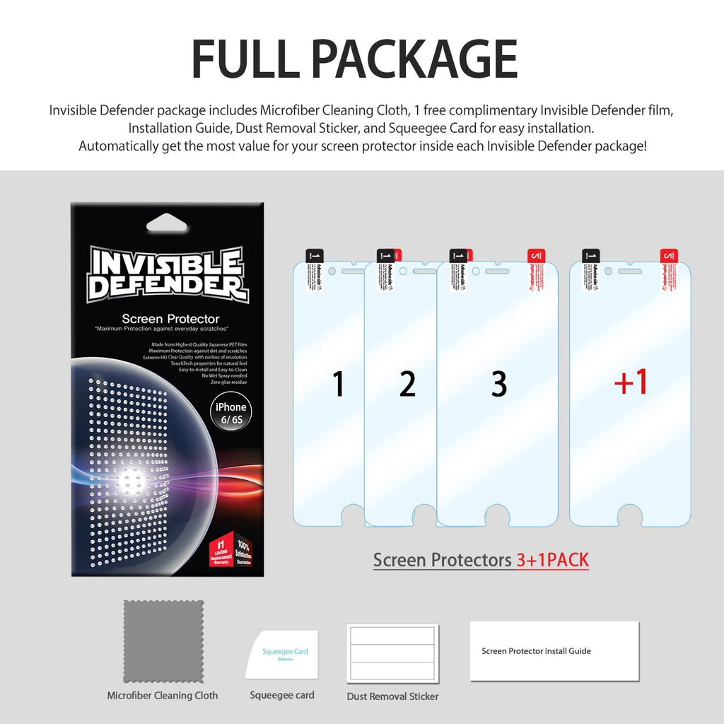 ringke invisible defender screen protector film for iphone 6 6s