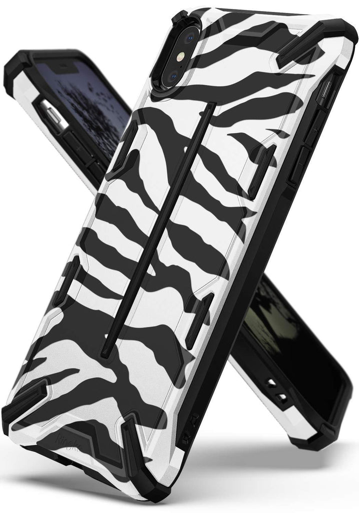 ringke dual-x for iphone xs case cover main zebra white
