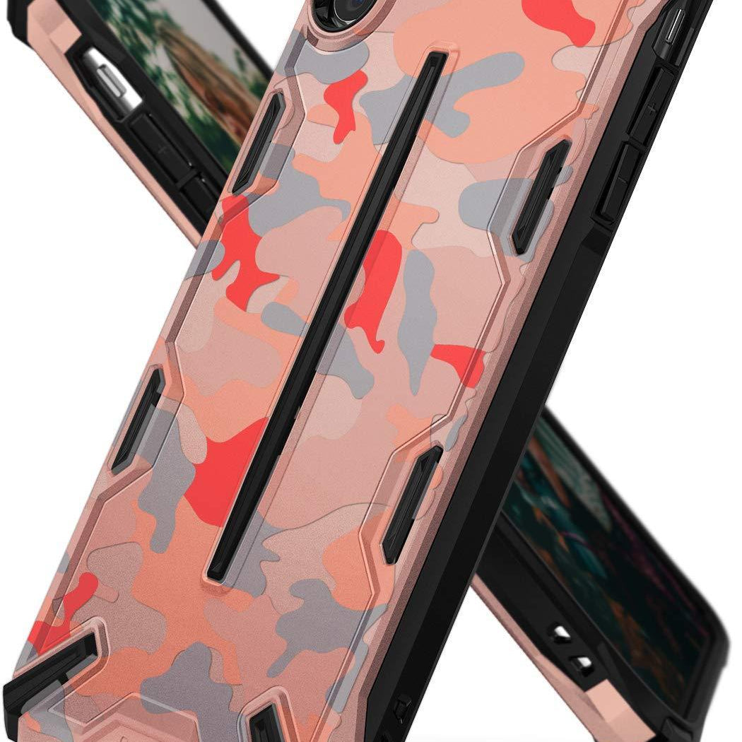ringke dual-x for iphone xs case cover main camo pink