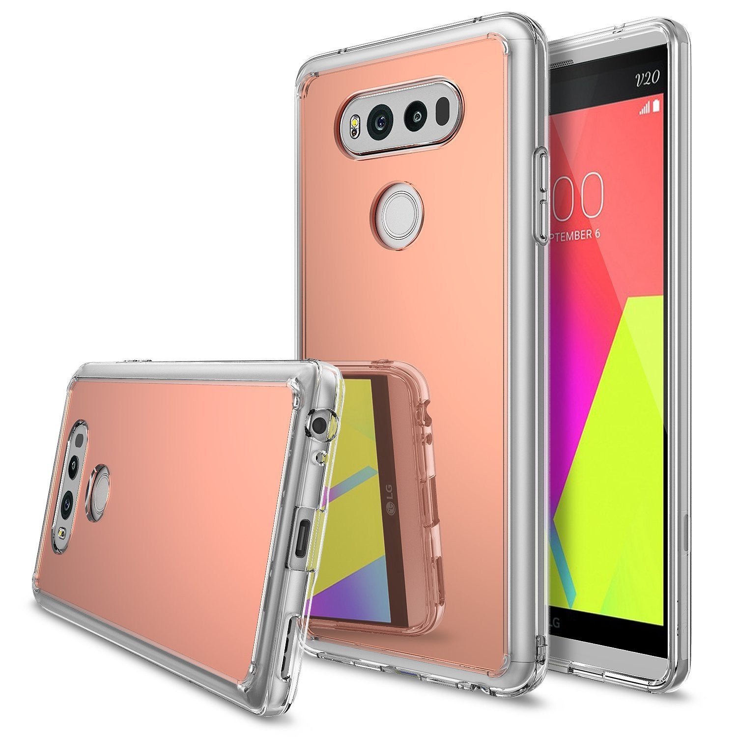 lg v20 case ringke fusion case mirror case bright reflection radiant luxury mirror case silver