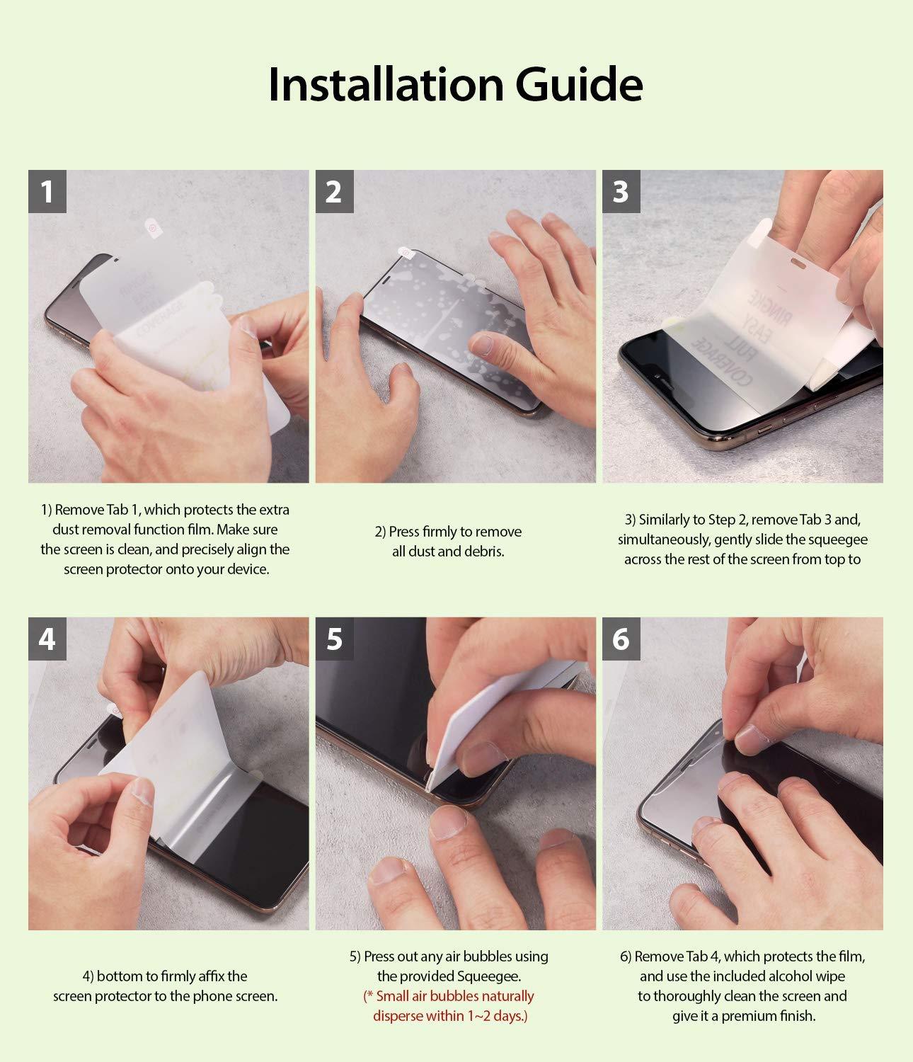 ringke dual easy film for iphone xs screen protector installation guide