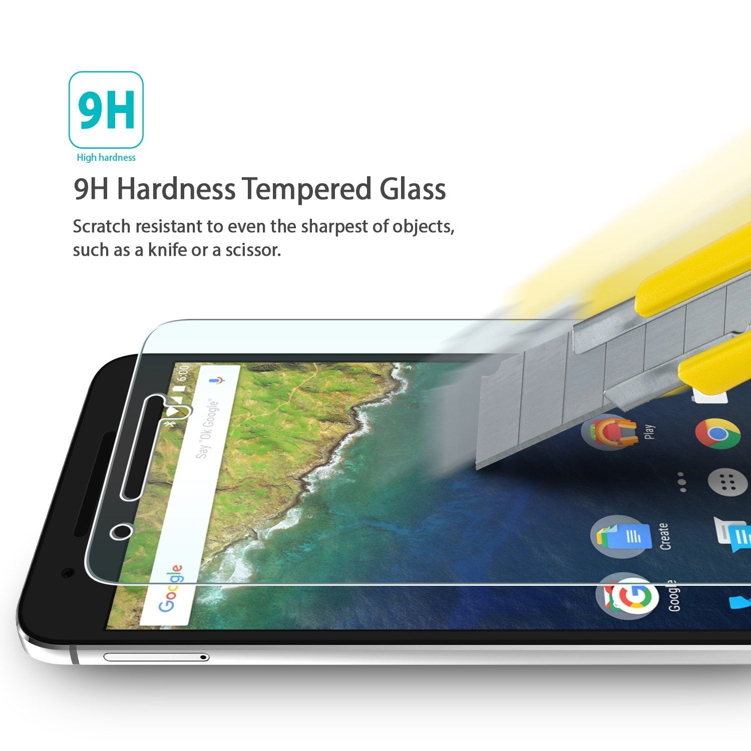 ringke tempered glass invisible defender screen protector for google nexus 6p mainringke tempered glass invisible defender screen protector for google nexus 6p main 9h hardness